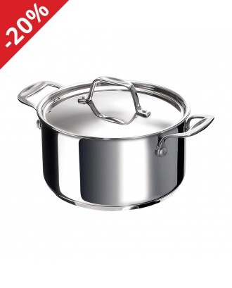 Oala cu capac, inox, 5 L, 24 cm, Chef - BEKA